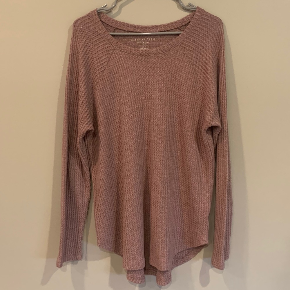 Waffle weave American Eagle long sleeve shirt
